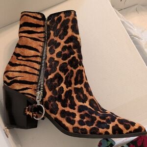 Aldo Animal Print Ankle Booties